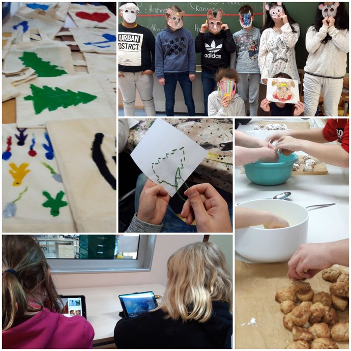 Collage mit Fotos des Projektwoche